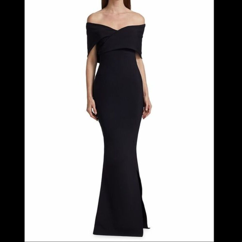Chiara Boni La Petite Robe Benje Stretch Jersey Fishtail Gown Size US2 $995